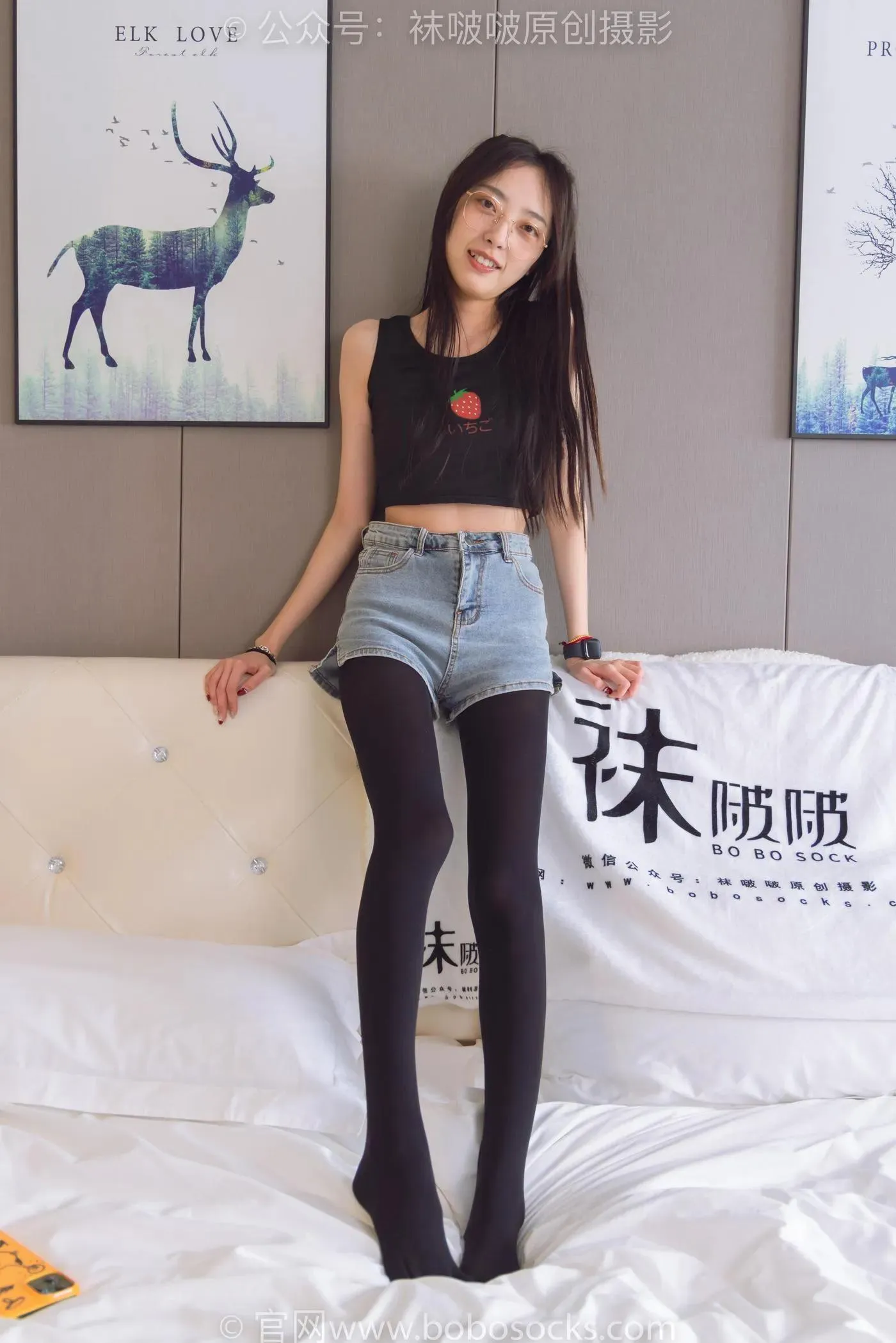 [BoBoSocks袜啵啵]NO.192 稚予-高跟鞋、黑色五指袜 [139P]插图9